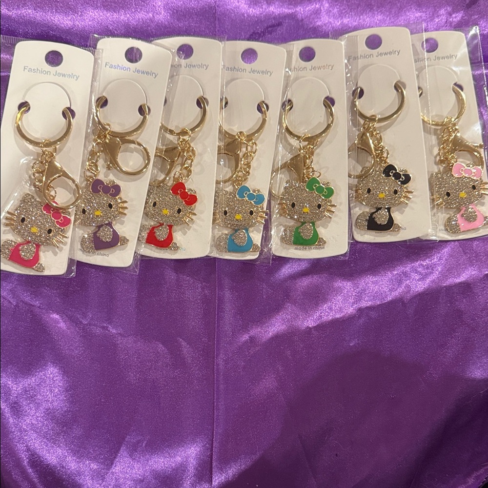 Colorful Hello Kitty Keychain Set of 7 or 1 for $10